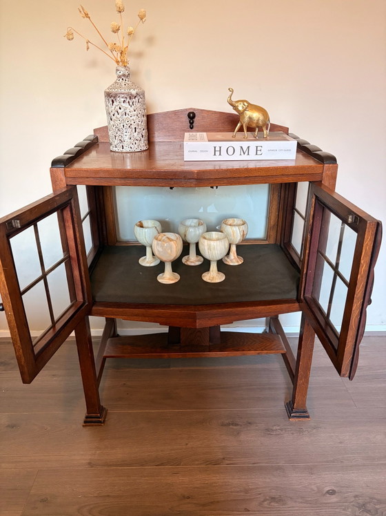 Mobile da tè vintage stile Scuola di Amsterdam – Mobile bar, Legno (photo 7 of 8)