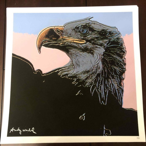 1990s After Andy Warhol "Bald Eagle" Lithograph – lithos zeefdrukken, Paper