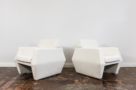 Image 1 of Geometrische vintage fauteuils van Lfm, Polen, jaren 70, set van 2