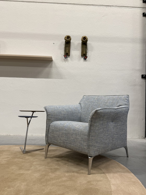 Image 1 of Leolux Mayon Fauteuil Ruvido stof Blauw 