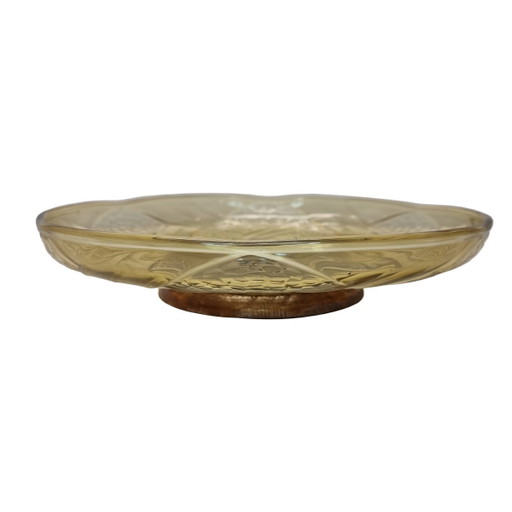 Ciotola Art Deco gialla sul piede