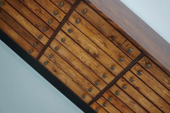 Image 1 of Alter deutscher Apothekerschrank aus Kiefer und Eiche, 1950er Jahre