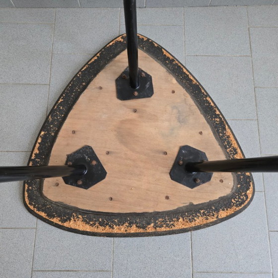 Image 1 of TABLE DE BISTROT BAR VINTAGE 1950 TRIPODE FORMICA & ACIER 50S ROCKABILLY ZAZOU