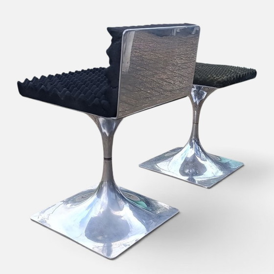 Roger Tallom M400 Low Chair 1960s Lcloche France Chair Only – Roger Tallon, Stoelen / fauteuils, Metal (photo 3 of 5)