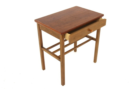 Image 1 of Table de Chevet Scandinave en Teck, Suède, 1960