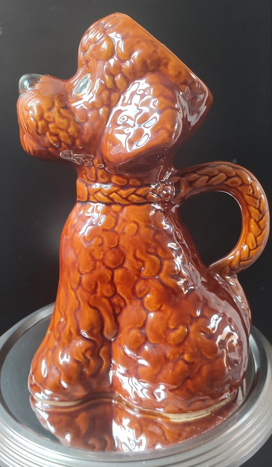 Image 1 of Zoömorfe keramische kan in de vorm van een poedel, jaren 1950-1960