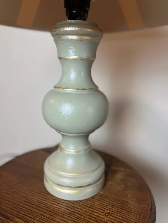 Celadongrüne Lampe – Tischlampen, Wood (photo 8 of 13)