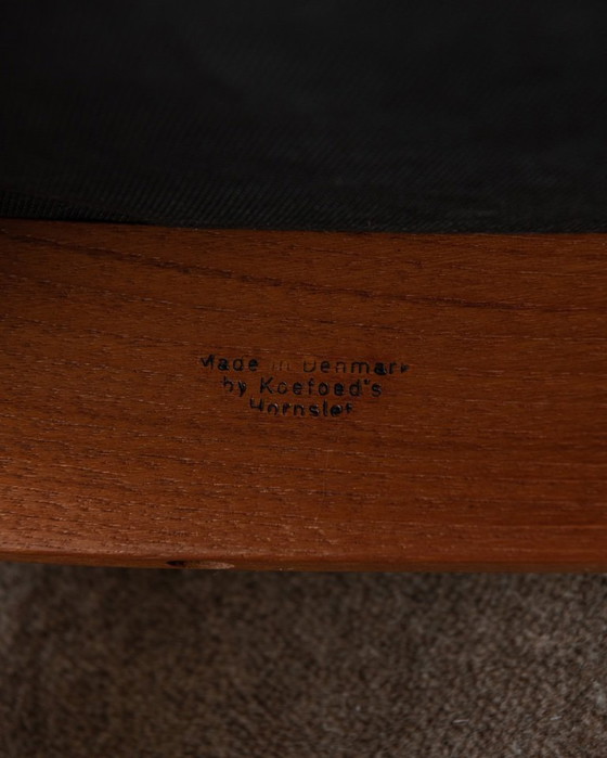 Image 1 of Vintage Danish Teak Dining Chairs (Pair) | Model Morten by Niels Koefoed for Koefoed’s Hornslet | Original Upholstery