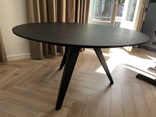 Round Dining Table Kees Marcelis Belly Nero 140cm
