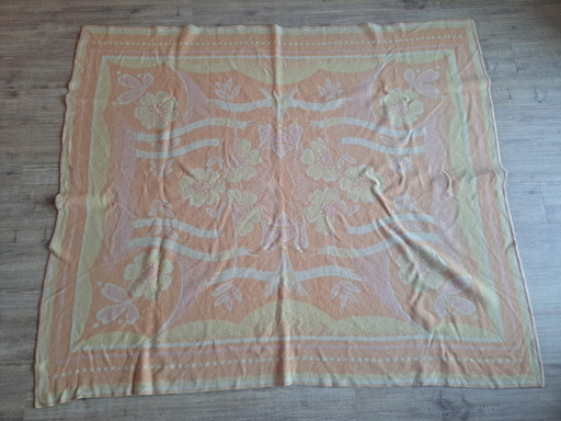 Vintage Floral Plaid in Soft Pastel Colors - Double Sided Pattern - 173 x 205 cm