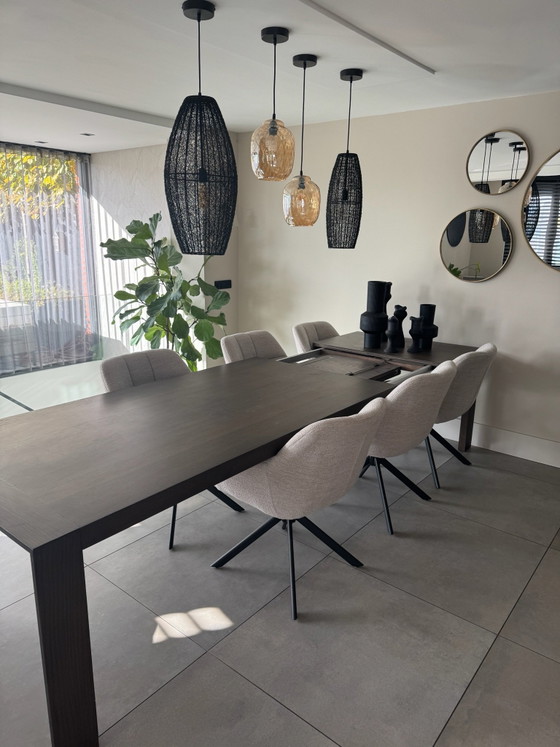 Mesa de comedor extensible de nogal – Mesas de comedor, Metal, Madera (photo 8 of 8)