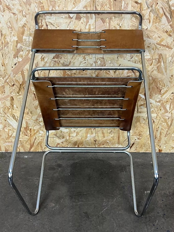 Image 1 of 60's 70's Acier Daim Chaise Vintage Giovanni Carini Planula Libellula