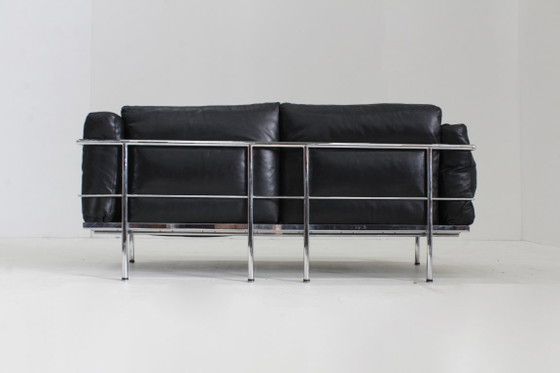 Image 1 of Set of LC2 sofas Grand Confort Le Corbusier for Alivar 1980s