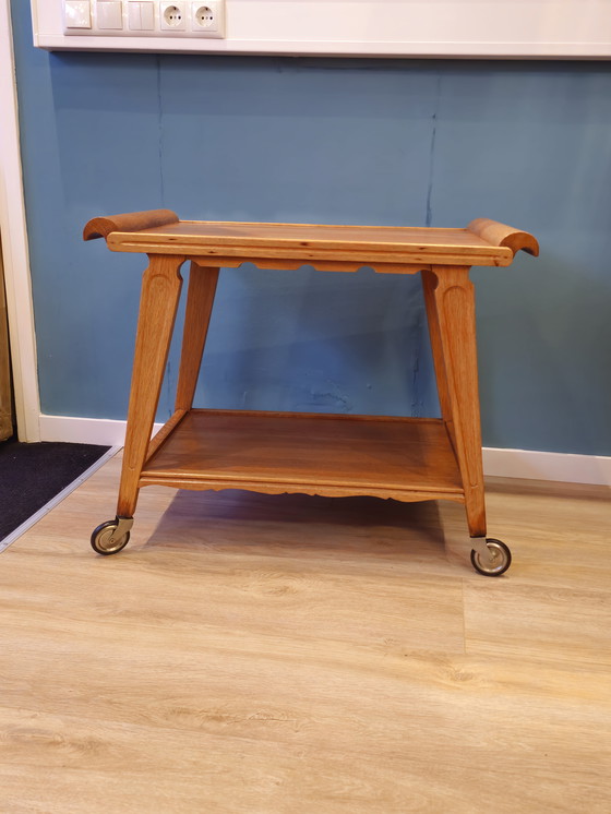 Image 1 of Vintage Serving Trolley Drinks Cart Side Table