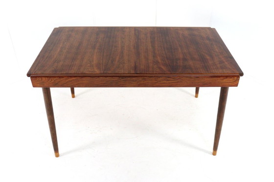 Image 1 of Extendable rectangular rosewood dining table vintage