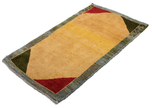 Original Perserteppich Gabbeh Ghashghai Orientteppich 130 cm x 72 cm Alt Natur