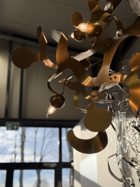 Image 1 of Lampadario Van Egmond Kelp Element in ottone brunito