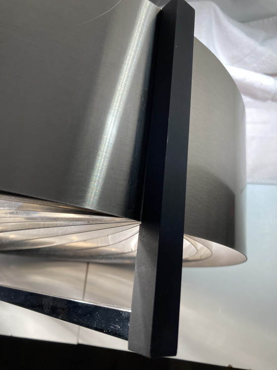 Image 1 of Suspension vintage 70’S en métal brossé attribué à Jean Gandelin 