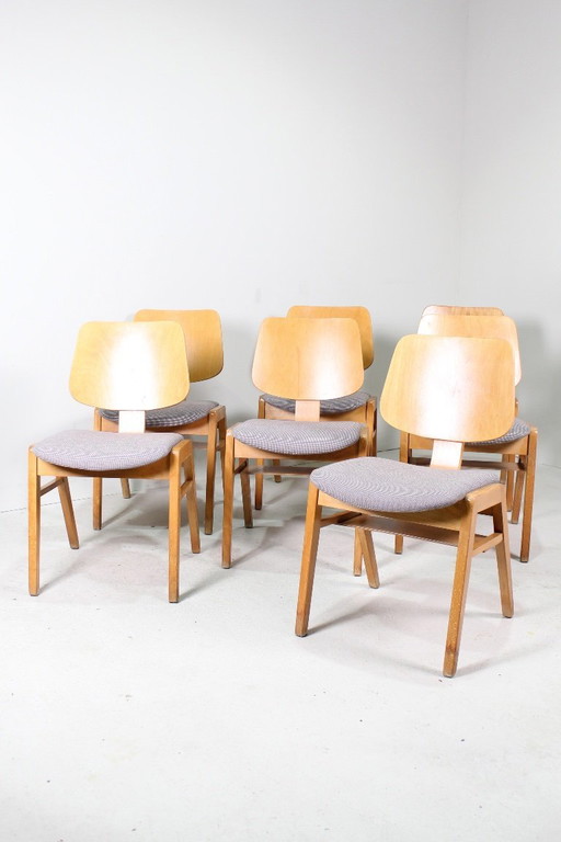 Set di 7 sedie da pranzo vintage