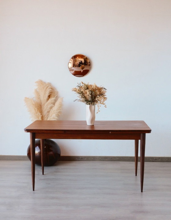 Image 1 of Table de Repas Vintage en Teck – Design Scandinave Extensible