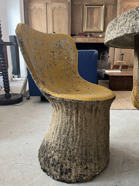 Image 1 of Garden furniture made of concrete with a wood-like finish