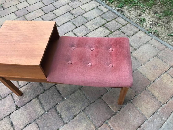 Mid-Century Teak Telefoonbankje, jaren 60 – Retro (photo 4 of 5)