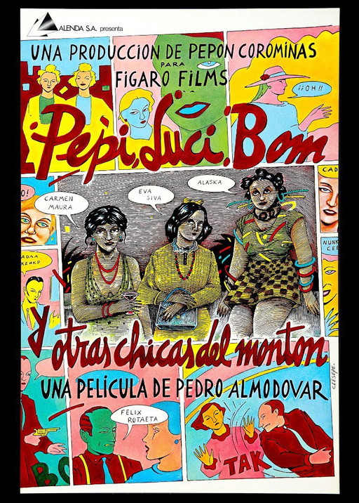 Pepi, Luci, Bom e le altre ragazze del mucchio - Film Cult di Almodóvar - Poster 50 × 70 cm
