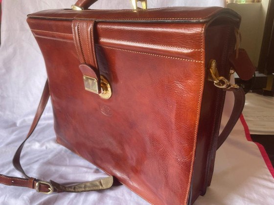 Image 1 of Borsa da lavoro in pelle vintage L.A.P.A. Florence - Stile borsa da medico Dulles - Made in Italy