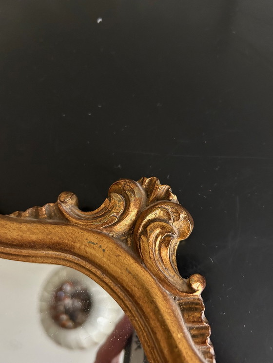 Image 1 of Golden Wood Wall Mirror