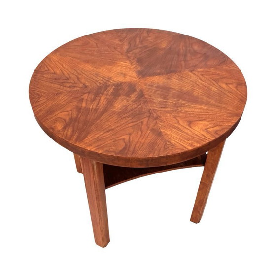 Image 1 of Mesa de centro redonda, mediados de siglo, Art Déco, después de la renovación, Alemania, años 1960.