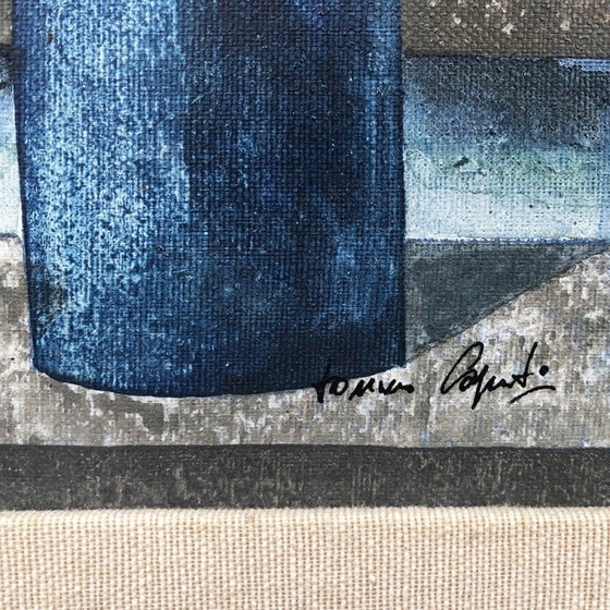 Image 1 of Acrylique vintage sur toile « Le Théâtre de Marcellus » de Tonino Caputo