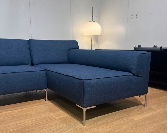 Image 1 of Design on Stock Bloq Hoekbank Blauw Nieuw Gestoffeerd Garantie