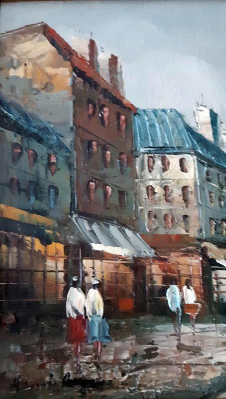 Image 1 of Tableau scène parisienne d’après Henri Rogers.