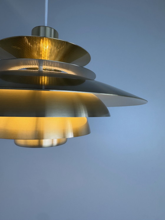 Image 1 of Suspension Jeka « Verona » de Kurt Wiborg – Design d'éclairage danois à plusieurs niveaux (années 1970)