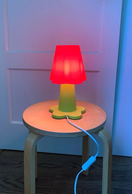IKEA MAMMUT table lamp – pink/green – design Morten Kjærstrup & Allan Østgaard (2000s)