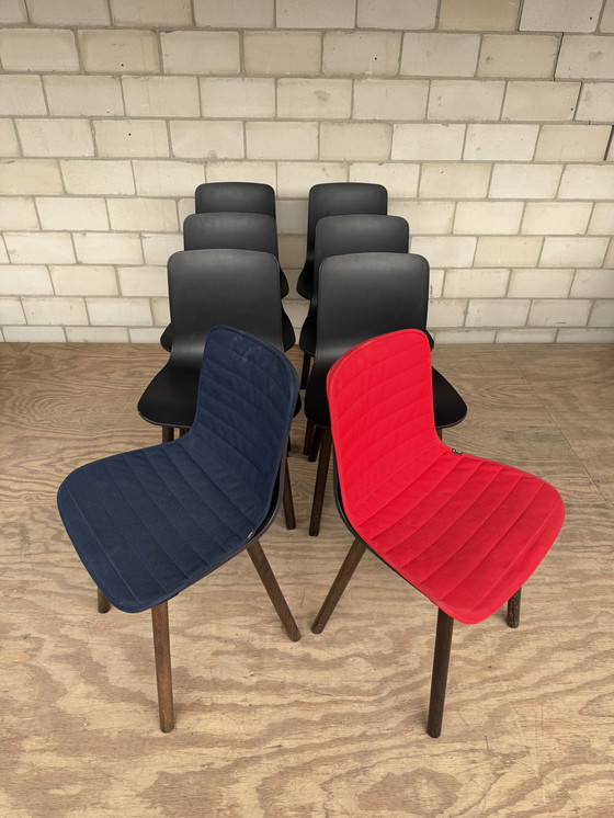 Image 1 of 8x Vitra Hal con manta en rojo o azul