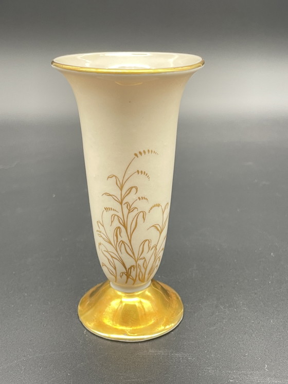 Kerafina Bavaria Vaso in Porcellana con Decoro Dorato, Vintage – Vasi, Porcelain (photo 3 of 7)