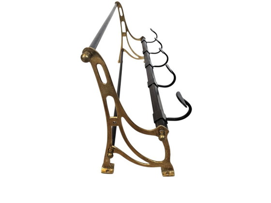 Image 1 of Hollywood Regency style coat rack - copper - brass - 3rd quarter 20th century