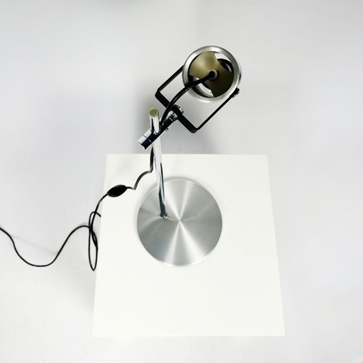Vintage 1970s Aluminium & Chrome Desk Lamp