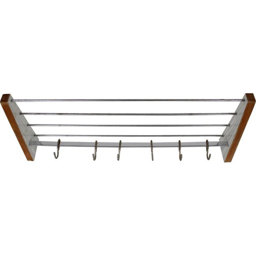 Gancio appendiabiti in metallo vintage, Cecoslovacchia 1960