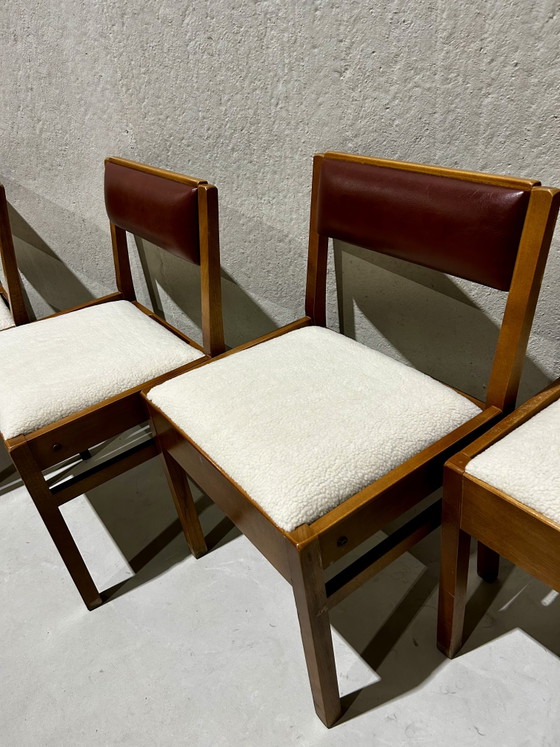 Mid Century Modern – Vintage, Esszimmerstühle, Textile, Wood (photo 4 of 8)