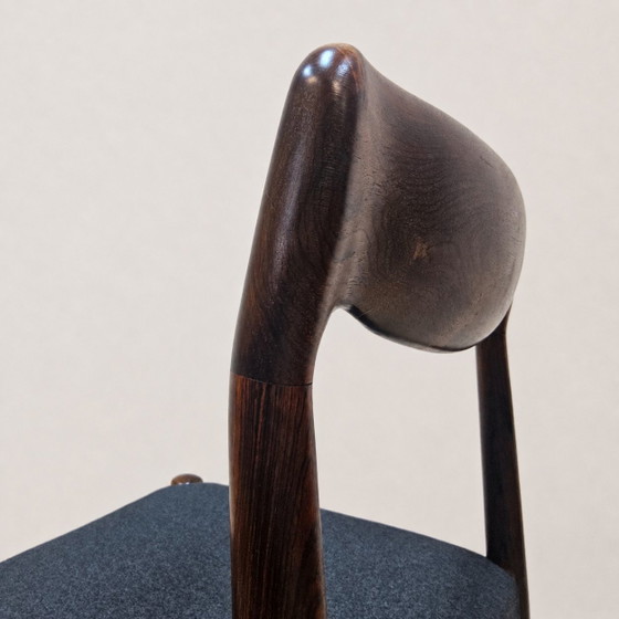 3x Vintage Danish Dyrlund Chairs Rosewood Reupholstered (Scandinavian Design) Mid Century – Dining chairs (photo 9 of 15)