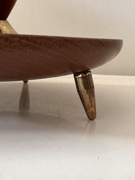 Image 1 of Lámpara de sobremesa de cristal y madera