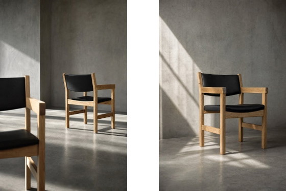 Image 1 of Chaises danoises en chêne, style Mid-Century Modern, par Hans J. Wegner pour Getama, années 1960, lot de 4