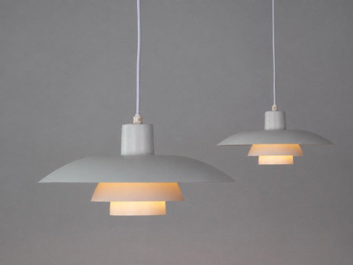 Paar van 2 Deense Vintage Hanglampen PH 4/3 van Poul Henningsen, Louis Poulsen, 1966
