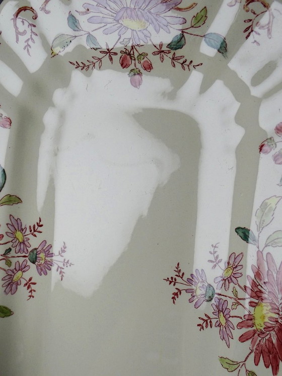 2 antieke Longchamp Daisy schalen, polychroom aardewerk. – Servies, Ceramic, Vintage (photo 8 of 10)