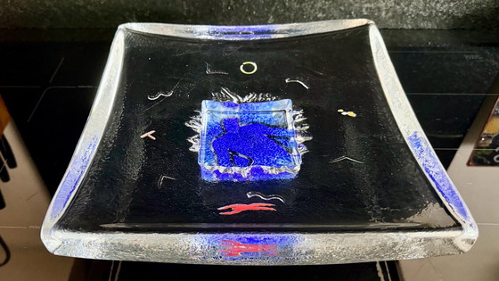 Kosta Boda Schale von Bertil Vallien, Schalen, Glas, Blau (Foto 4 von 9)