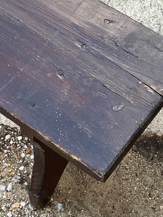Solid wood farm bench 300cm for rustic farm table 1950 – Benches (photo 14 of 16)