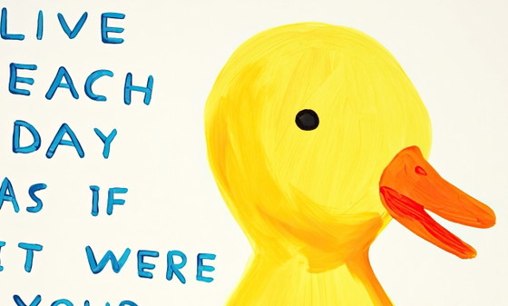 Image 1 of Leef elke dag alsof het je eerste is - David Shrigley - Poster 50 × 70 cm