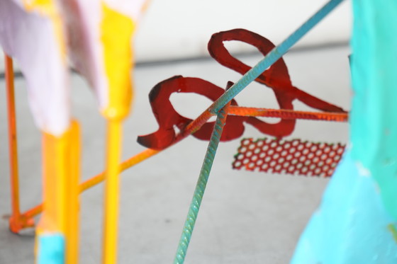 Image 1 of Guido Coletti Sculptural Modular Chairs (1995) – Heart-Shaped Abstract Collage